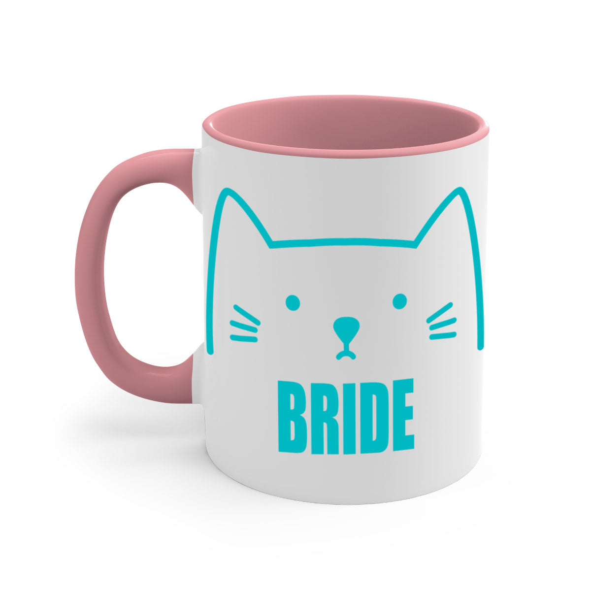 Bride Squad 126# Mug featuring a glossy finish, colored handle, and interior, available in five vibrant colors.