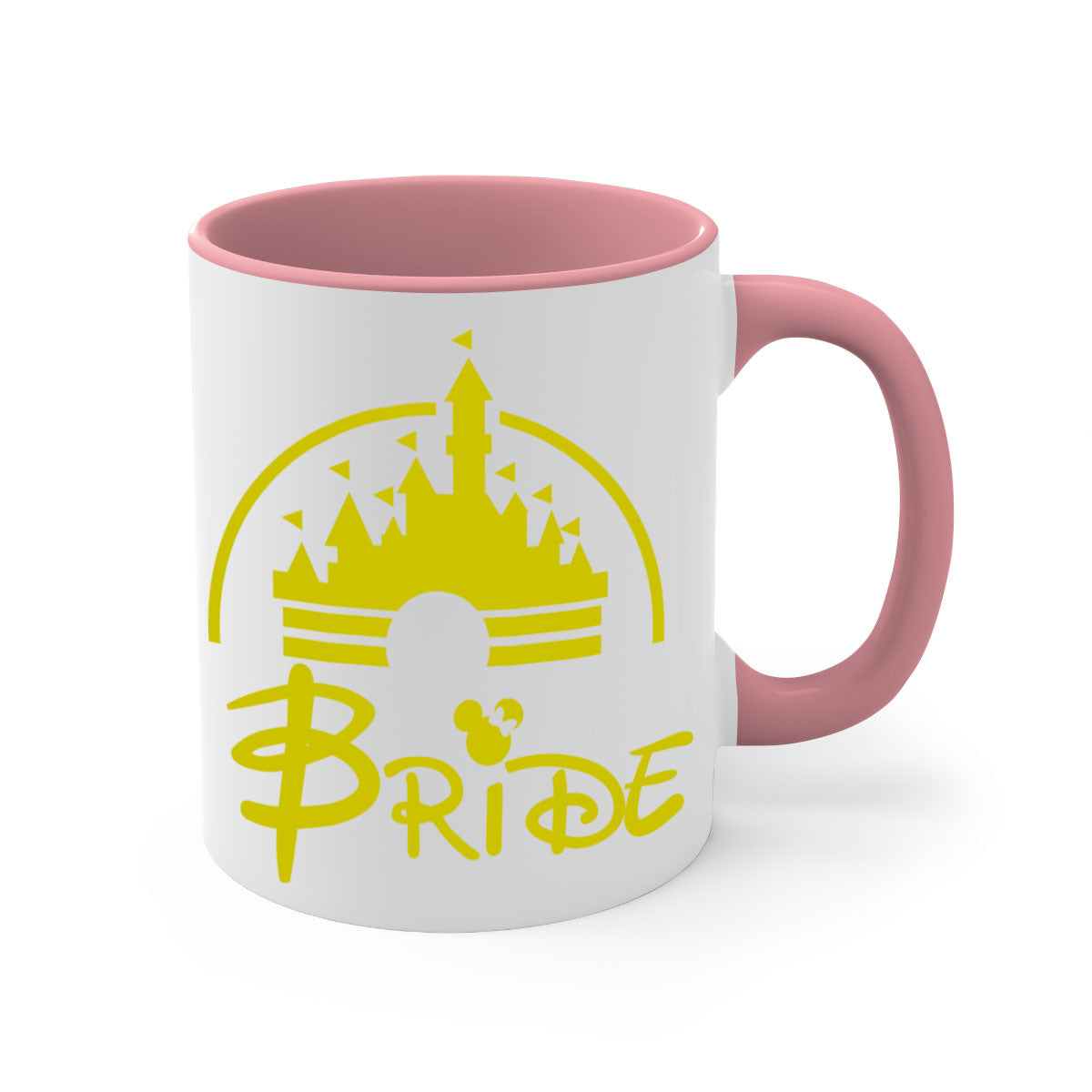 Bride Squad 128# Mug featuring a glossy finish, colorful handle, and interior, available in multiple colors and sizes.