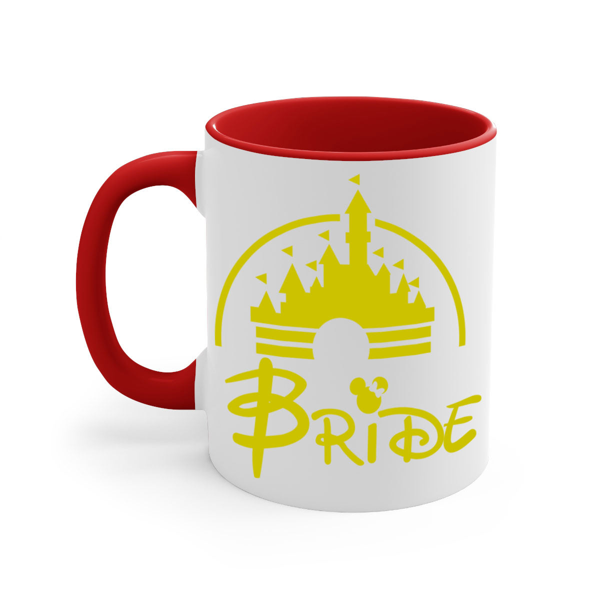 Bride Squad 128# Mug featuring a glossy finish, colorful handle, and interior, available in multiple colors and sizes.