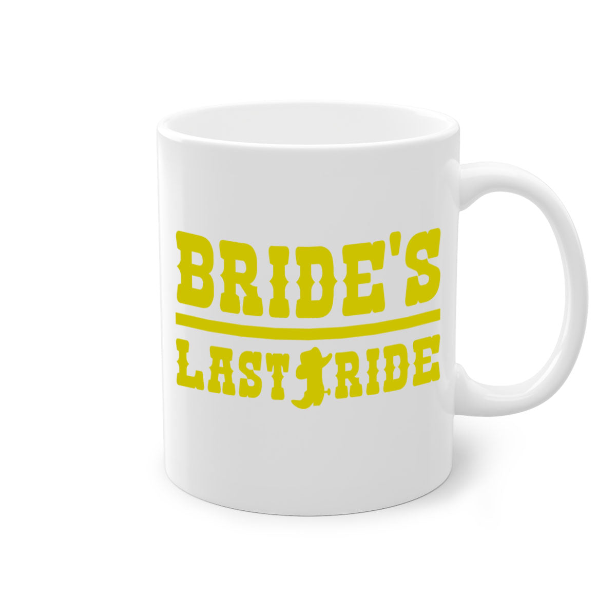 Bride Squad 130# Mug featuring a glossy finish, colored handle, and interior, available in five colors.