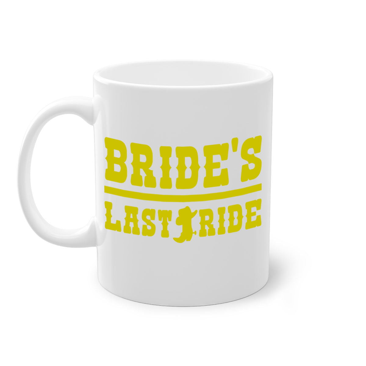 Bride Squad 130# Mug featuring a glossy finish, colored handle, and interior, available in five colors.