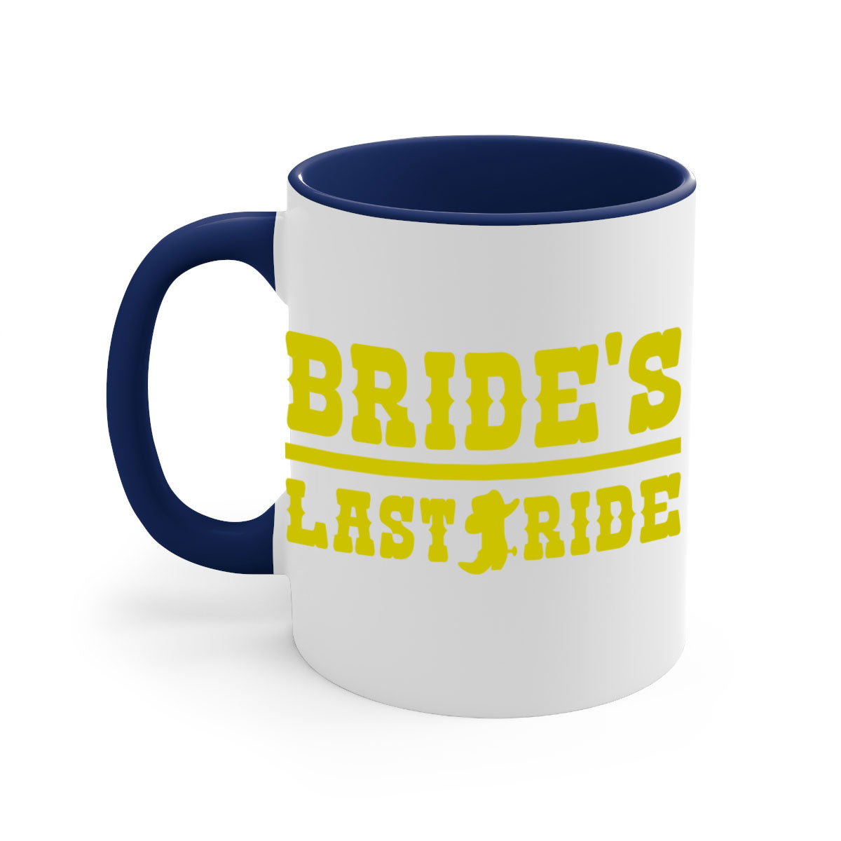 Bride Squad 130# Mug featuring a glossy finish, colored handle, and interior, available in five colors.