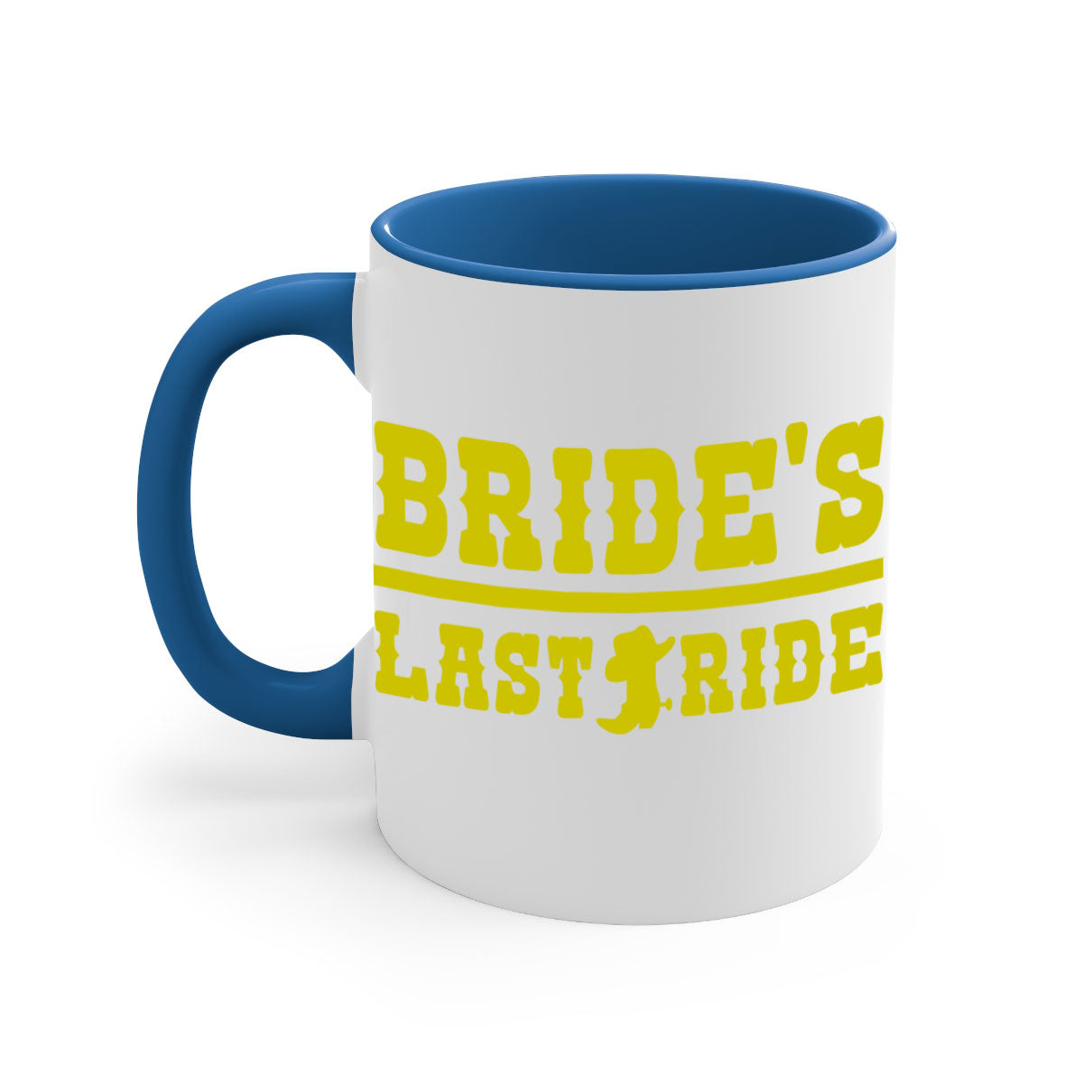 Bride Squad 130# Mug featuring a glossy finish, colored handle, and interior, available in five colors.