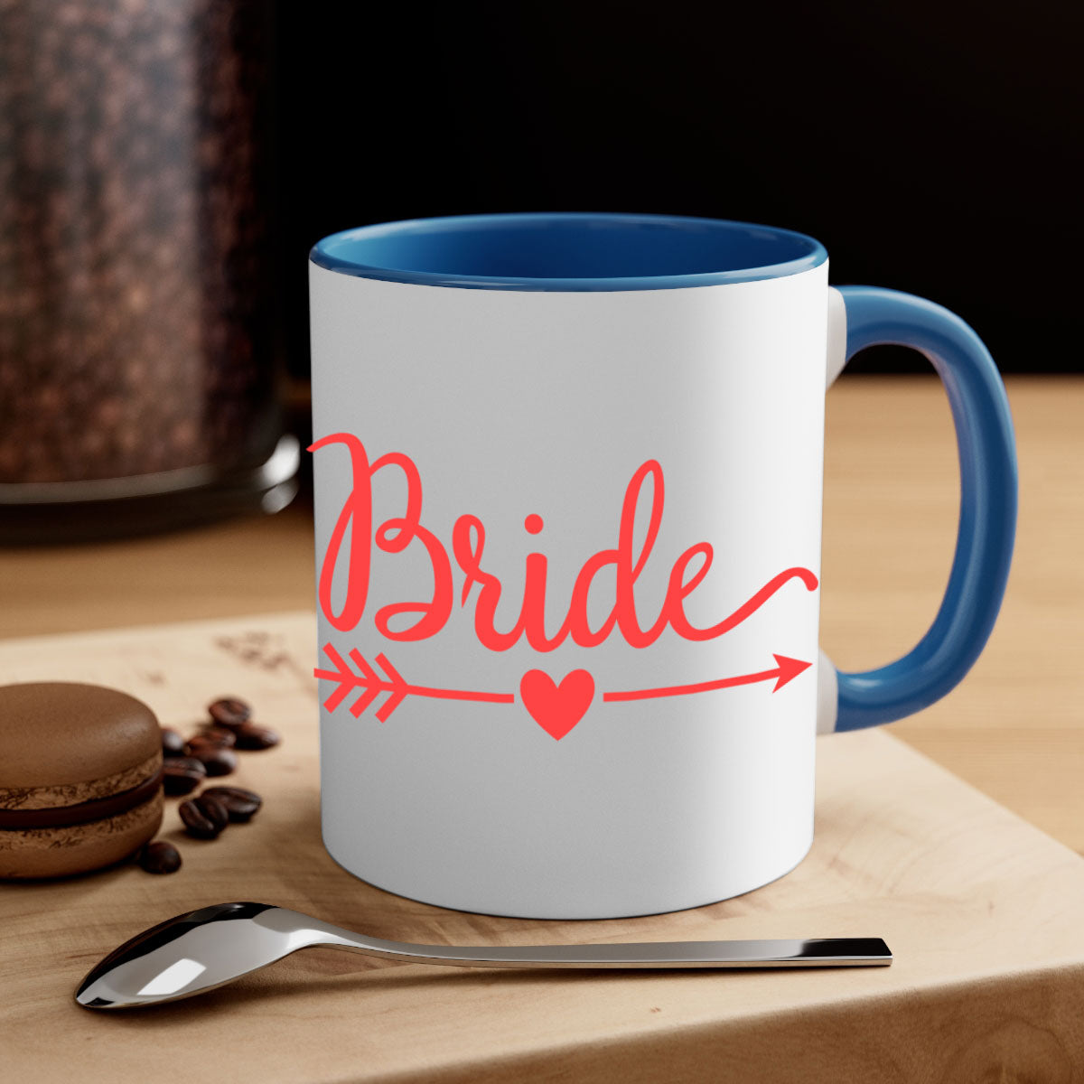 Bride Squad 134# Mug featuring a glossy finish, colored handle, and interior, available in five colors and two sizes.