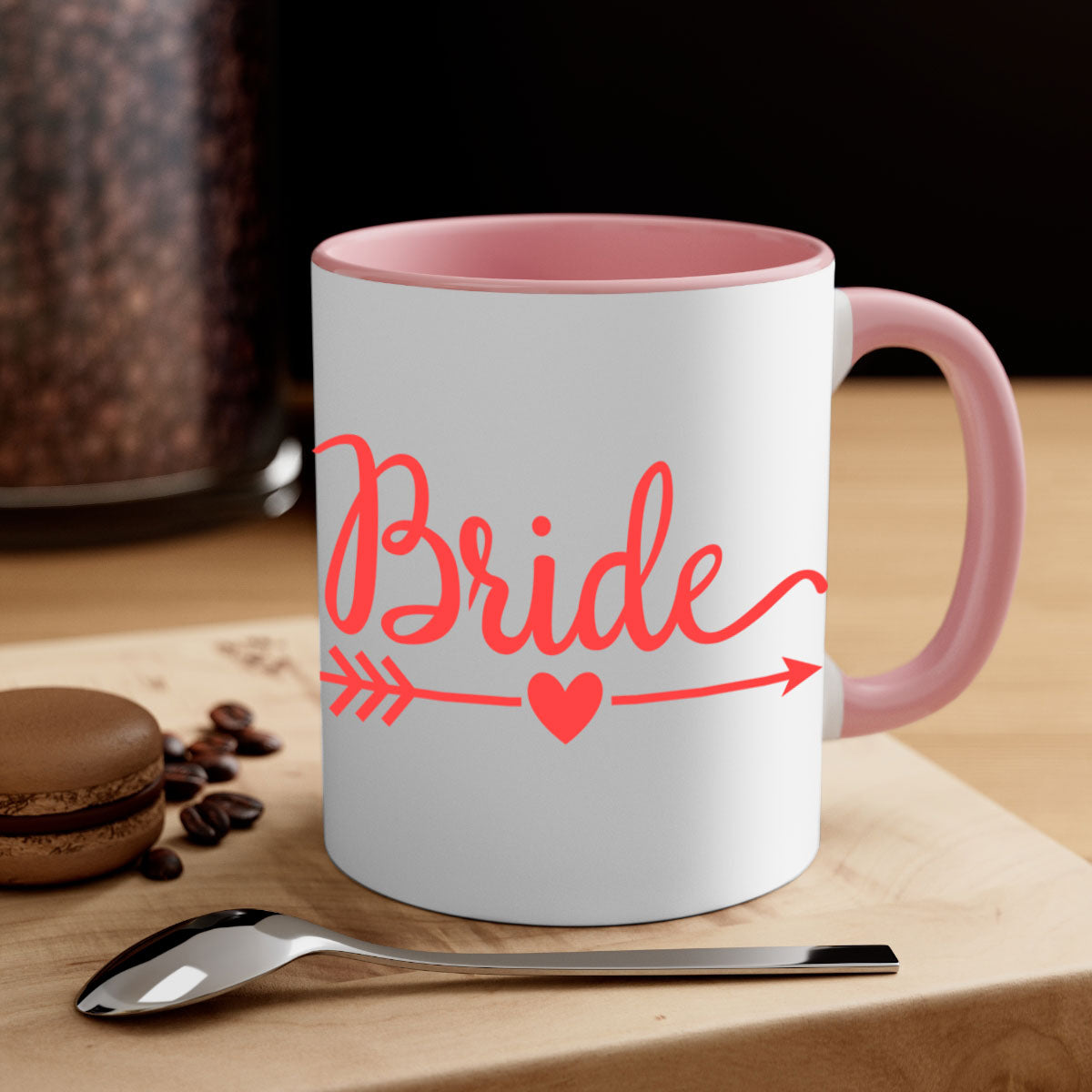 Bride Squad 134# Mug featuring a glossy finish, colored handle, and interior, available in five colors and two sizes.