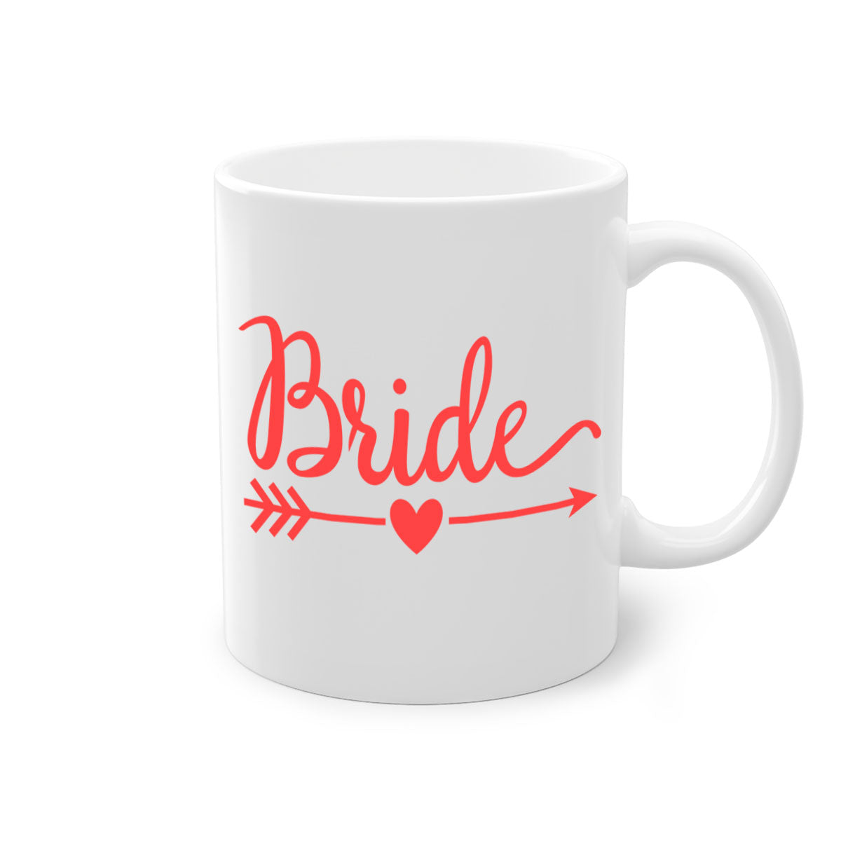 Bride Squad 134# Mug featuring a glossy finish, colored handle, and interior, available in five colors and two sizes.