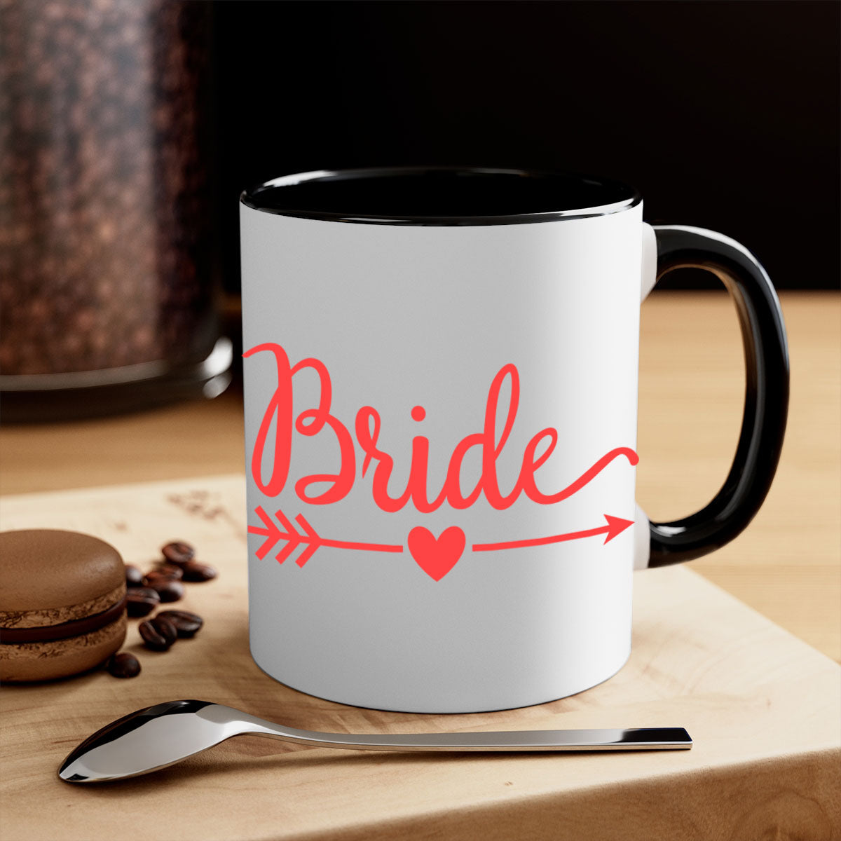 Bride Squad 134# Mug featuring a glossy finish, colored handle, and interior, available in five colors and two sizes.