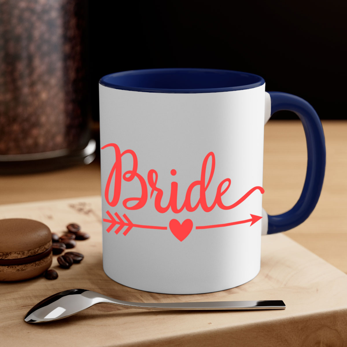 Bride Squad 134# Mug featuring a glossy finish, colored handle, and interior, available in five colors and two sizes.