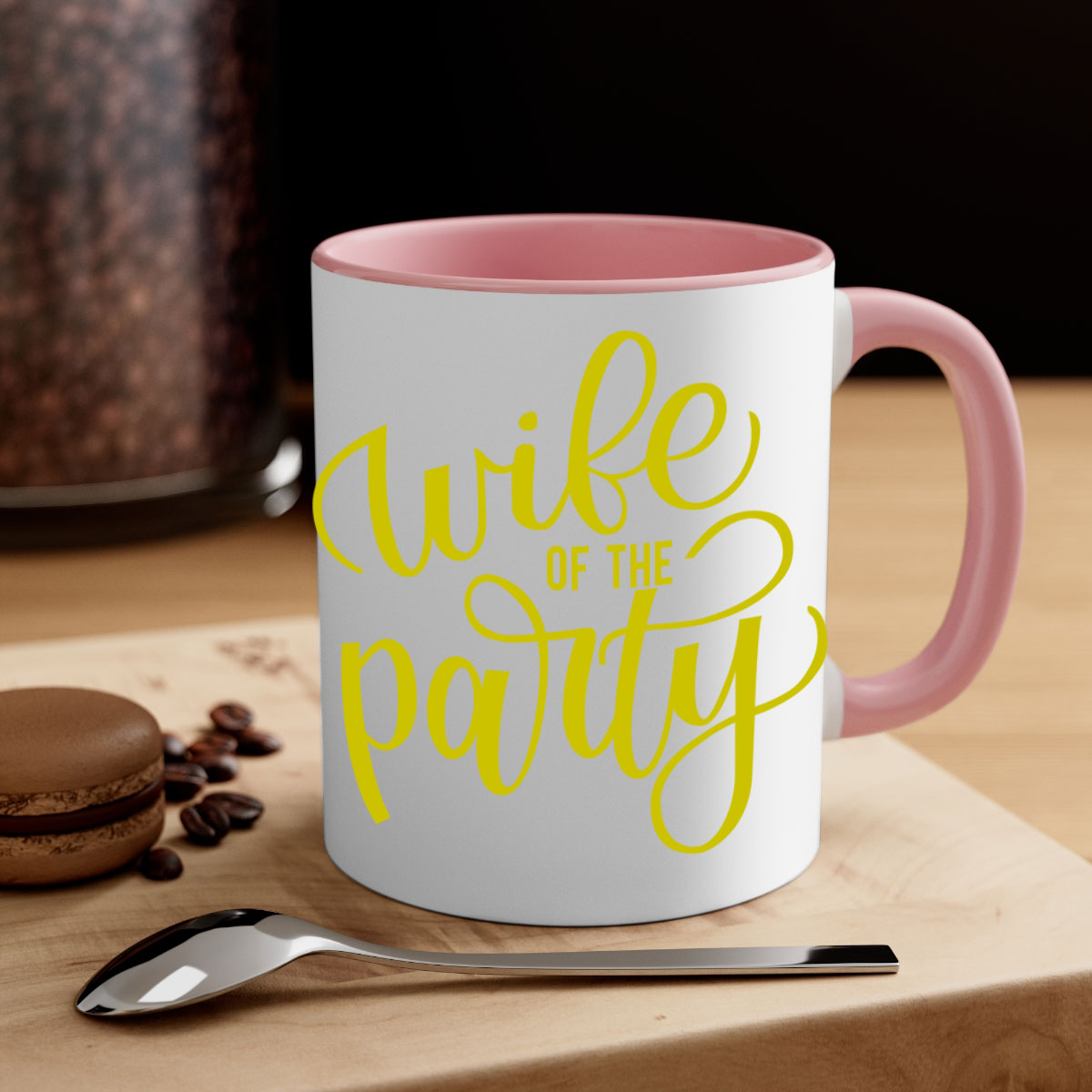 Bride Squad 114# Mug featuring a two-tone design with a colored handle and glossy finish, available in multiple colors.