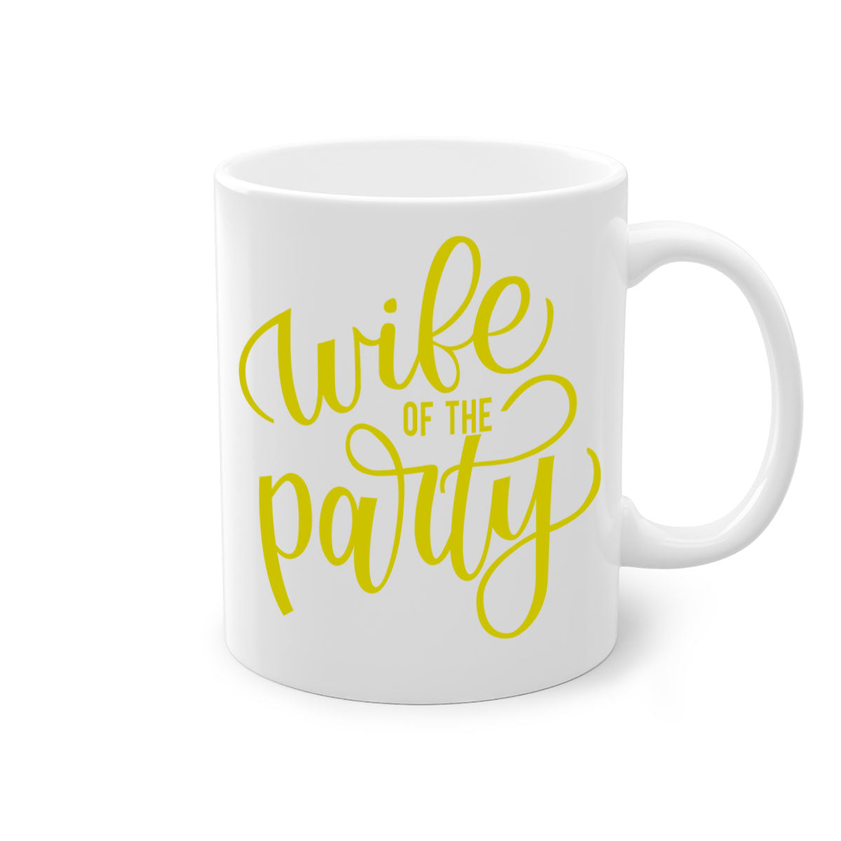 Bride Squad 114# Mug featuring a two-tone design with a colored handle and glossy finish, available in multiple colors.