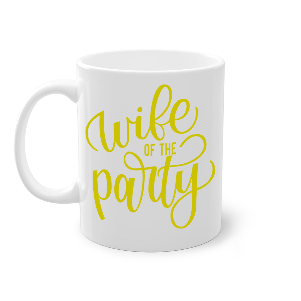 Bride Squad 114# Mug featuring a two-tone design with a colored handle and glossy finish, available in multiple colors.