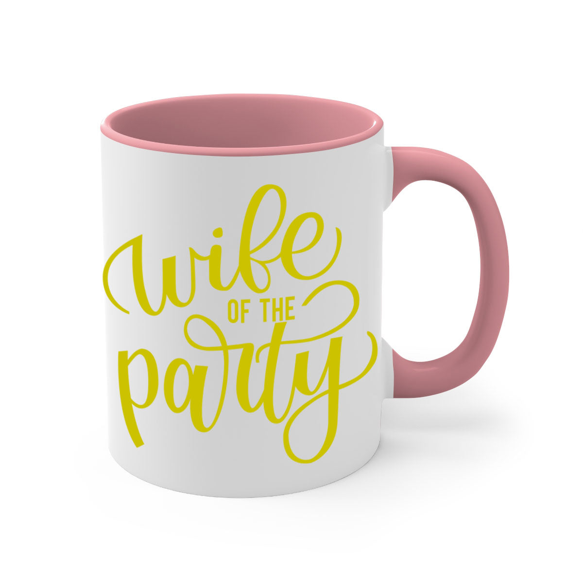 Bride Squad 114# Mug featuring a two-tone design with a colored handle and glossy finish, available in multiple colors.