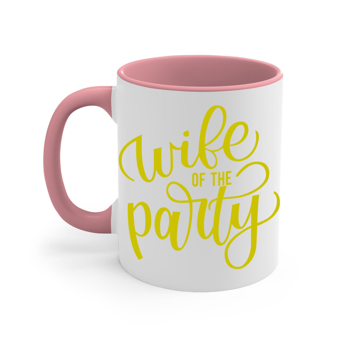 Bride Squad 114# Mug featuring a two-tone design with a colored handle and glossy finish, available in multiple colors.