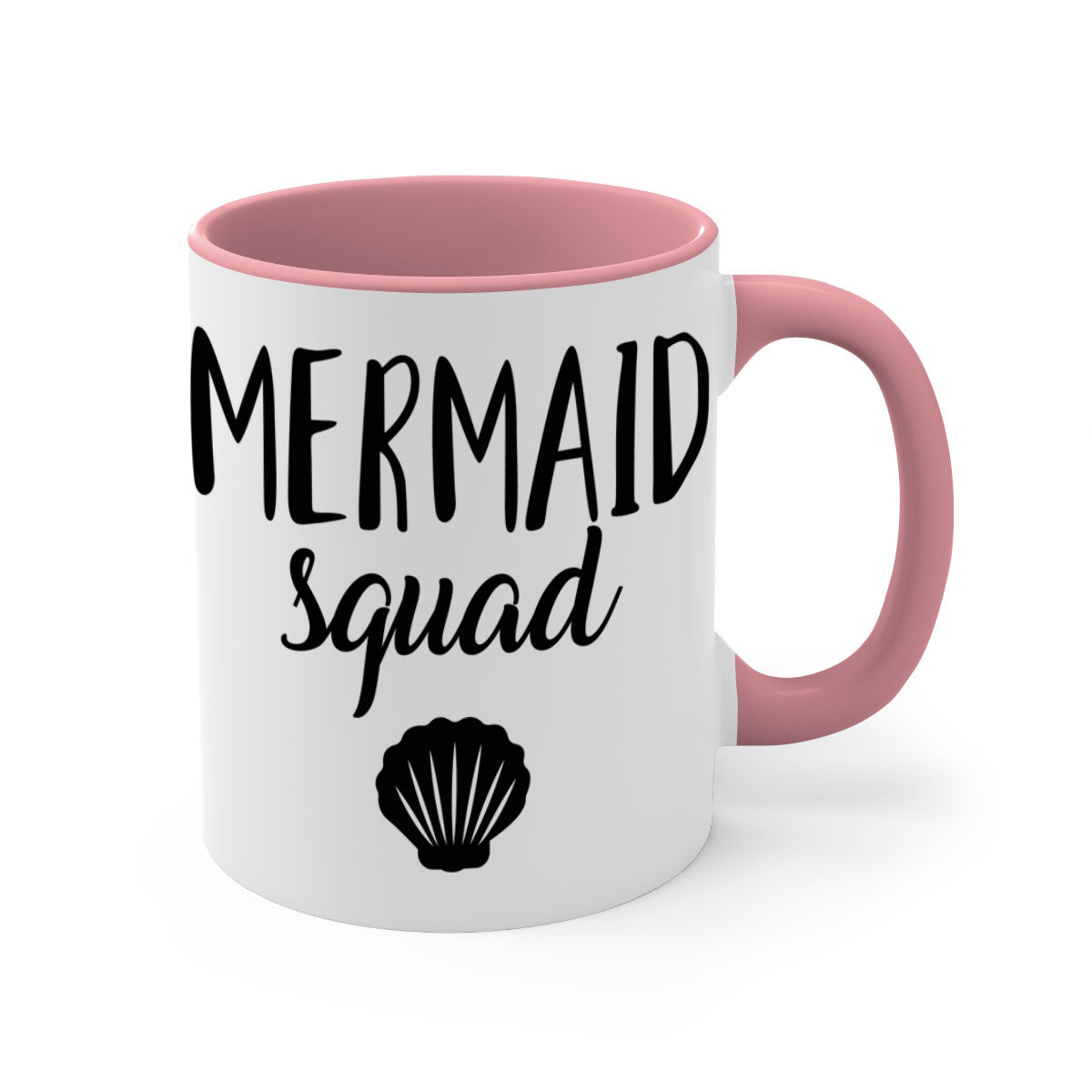 Bride Squad 14# Mug featuring a glossy finish, colored handle, and interior, available in five vibrant colors.