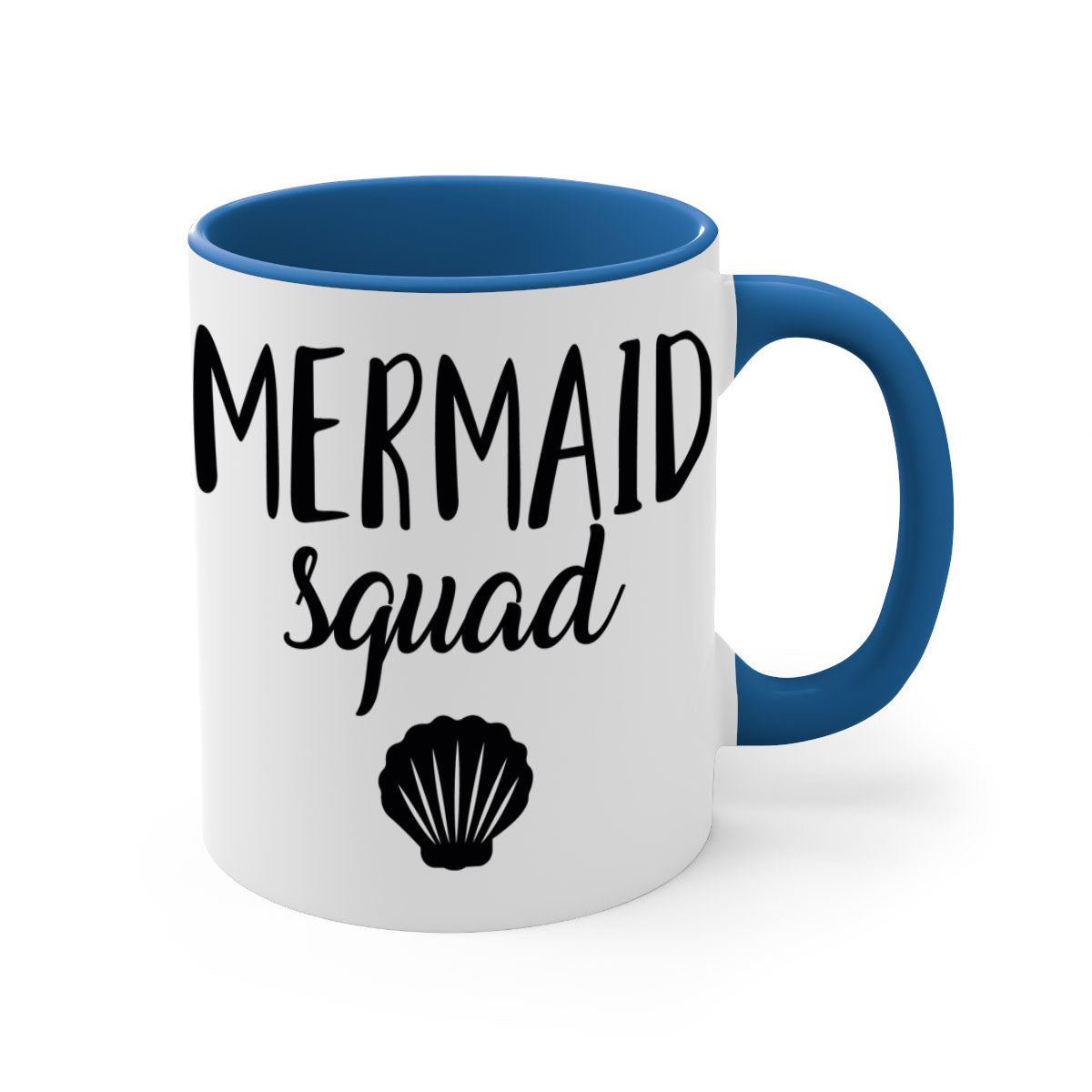 Bride Squad 14# Mug featuring a glossy finish, colored handle, and interior, available in five vibrant colors.