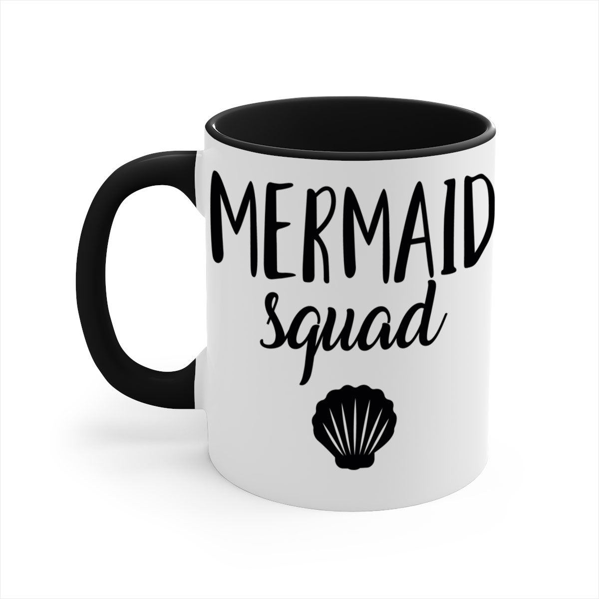 Bride Squad 14# Mug featuring a glossy finish, colored handle, and interior, available in five vibrant colors.