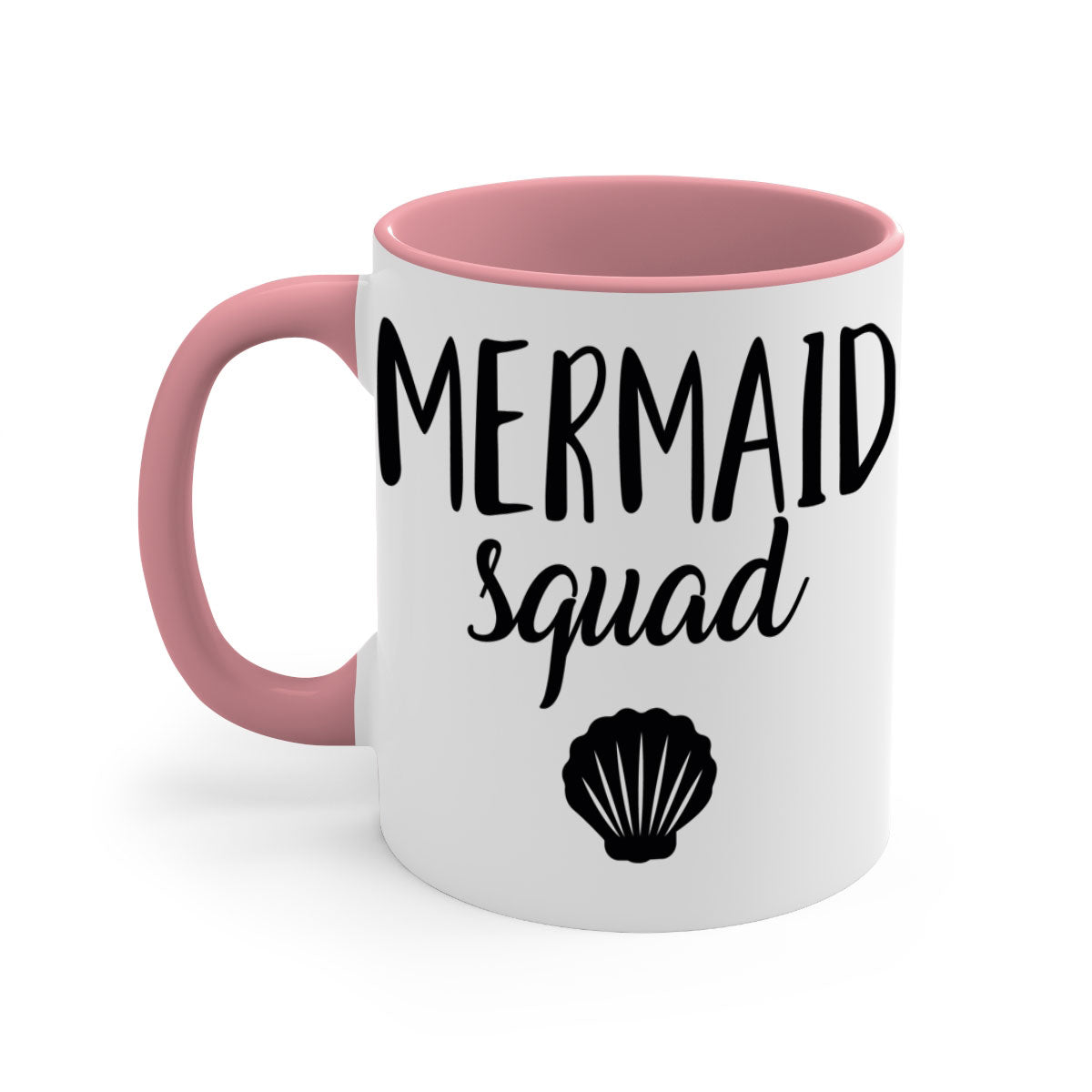 Bride Squad 14# Mug featuring a glossy finish, colored handle, and interior, available in five vibrant colors.