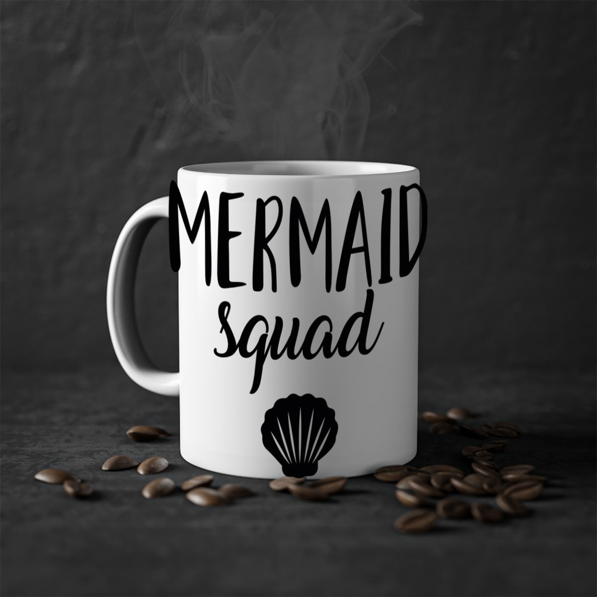 Bride Squad 14# Mug featuring a glossy finish, colored handle, and interior, available in five vibrant colors.