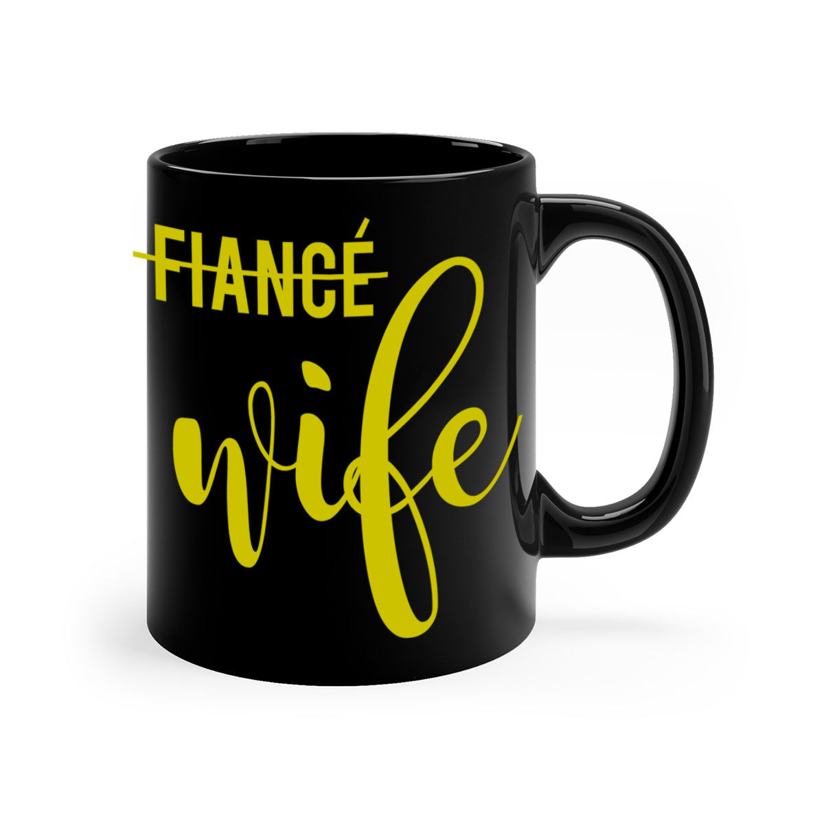 Bride Squad 142# Mug featuring a glossy finish, colored handle, and interior, available in multiple colors and sizes.