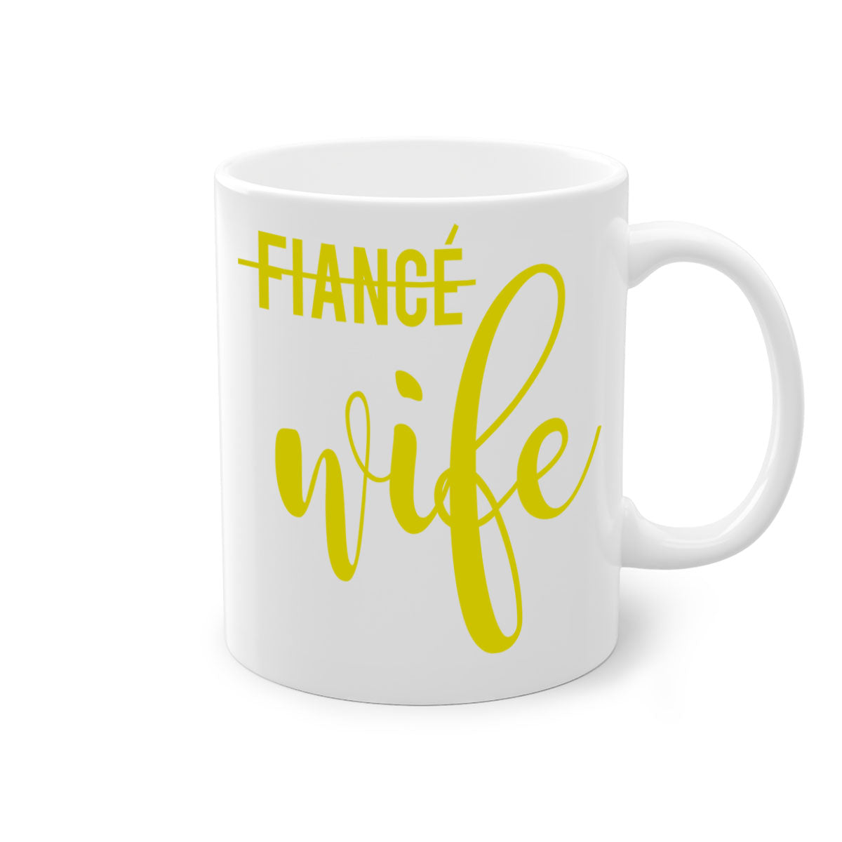 Bride Squad 142# Mug featuring a glossy finish, colored handle, and interior, available in multiple colors and sizes.