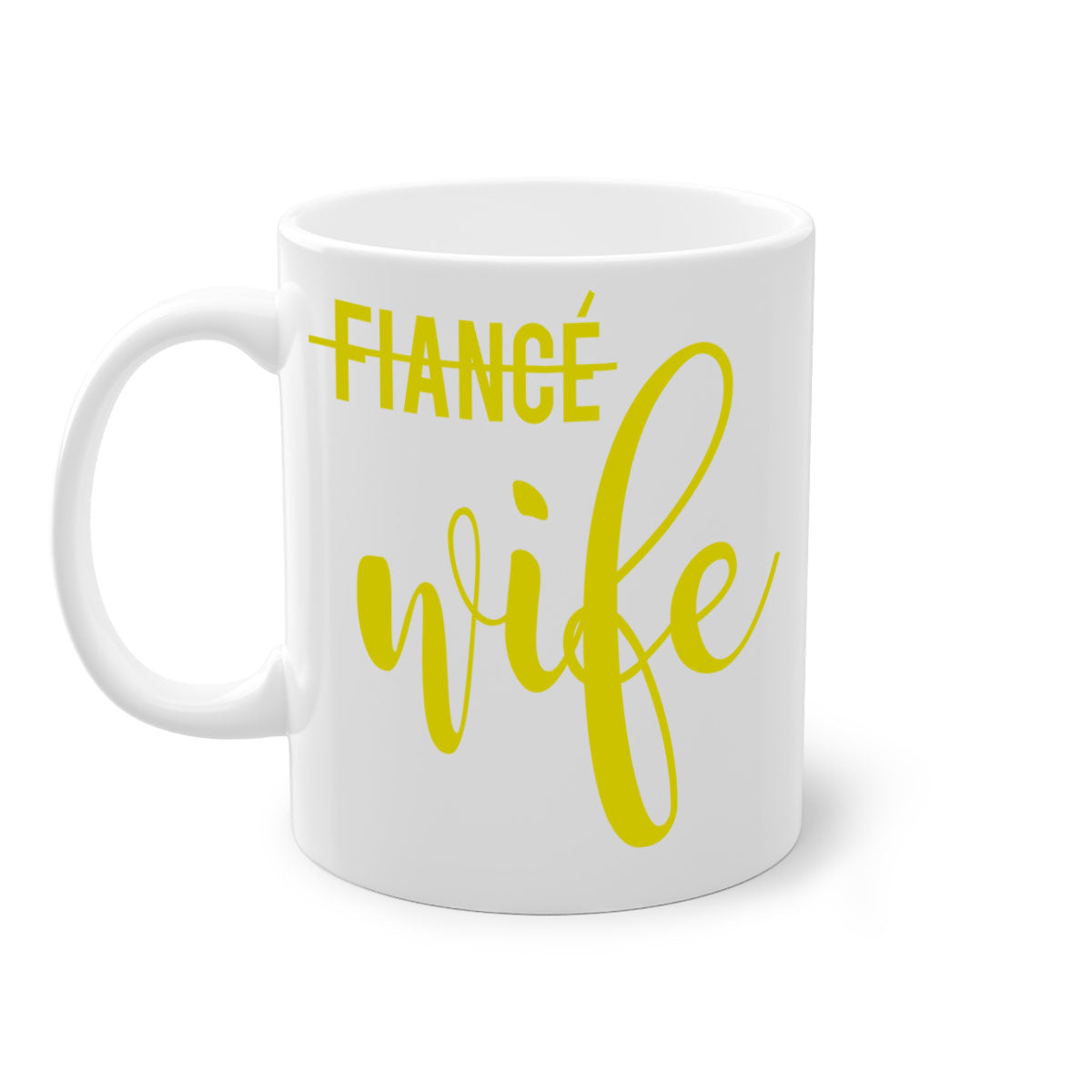 Bride Squad 142# Mug featuring a glossy finish, colored handle, and interior, available in multiple colors and sizes.