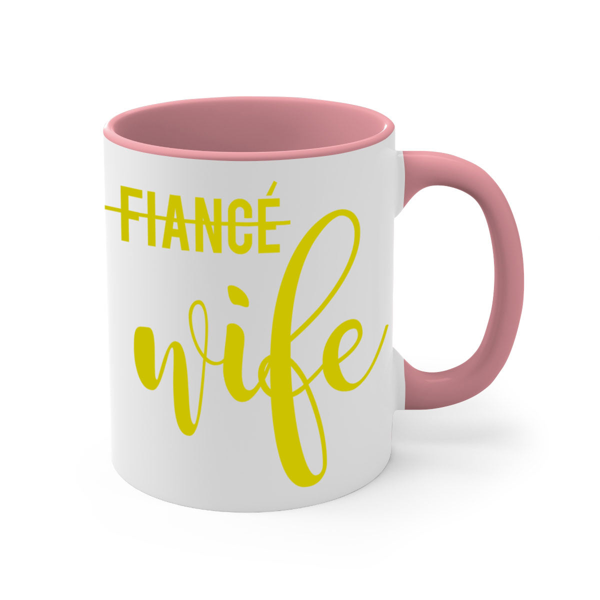 Bride Squad 142# Mug featuring a glossy finish, colored handle, and interior, available in multiple colors and sizes.