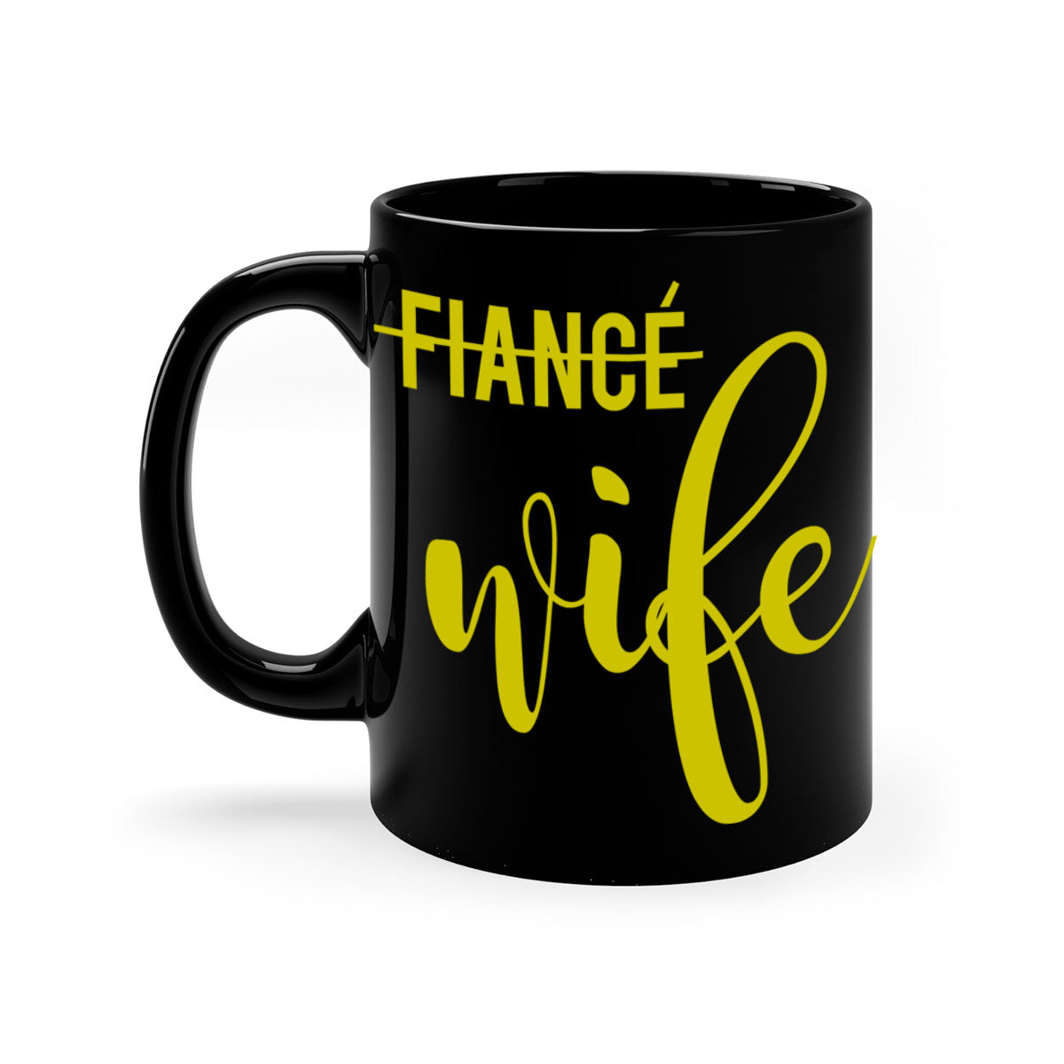 Bride Squad 142# Mug featuring a glossy finish, colored handle, and interior, available in multiple colors and sizes.