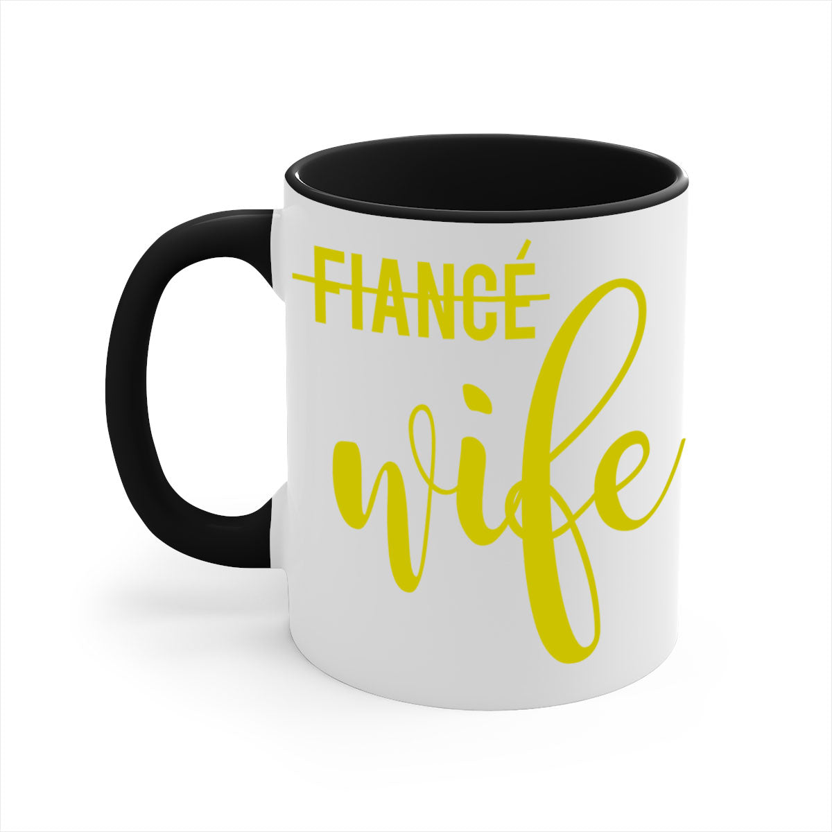 Bride Squad 142# Mug featuring a glossy finish, colored handle, and interior, available in multiple colors and sizes.