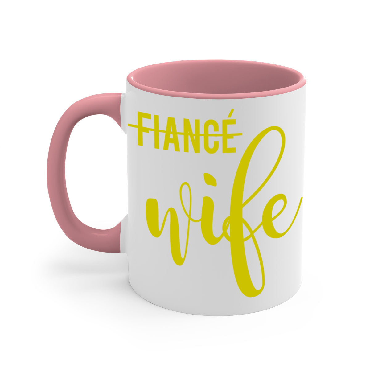 Bride Squad 142# Mug featuring a glossy finish, colored handle, and interior, available in multiple colors and sizes.