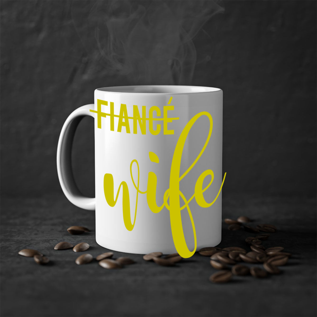 Bride Squad 142# Mug featuring a glossy finish, colored handle, and interior, available in multiple colors and sizes.