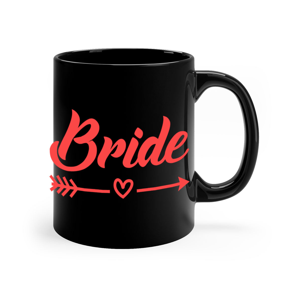 Bride Squad 147# Mug featuring a glossy finish, colored handle, and interior, available in multiple colors and sizes.