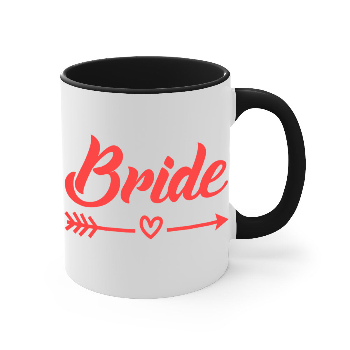 Bride Squad 147# Mug featuring a glossy finish, colored handle, and interior, available in multiple colors and sizes.