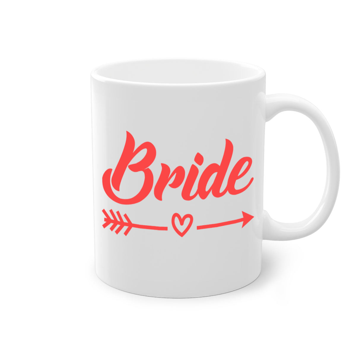 Bride Squad 147# Mug featuring a glossy finish, colored handle, and interior, available in multiple colors and sizes.