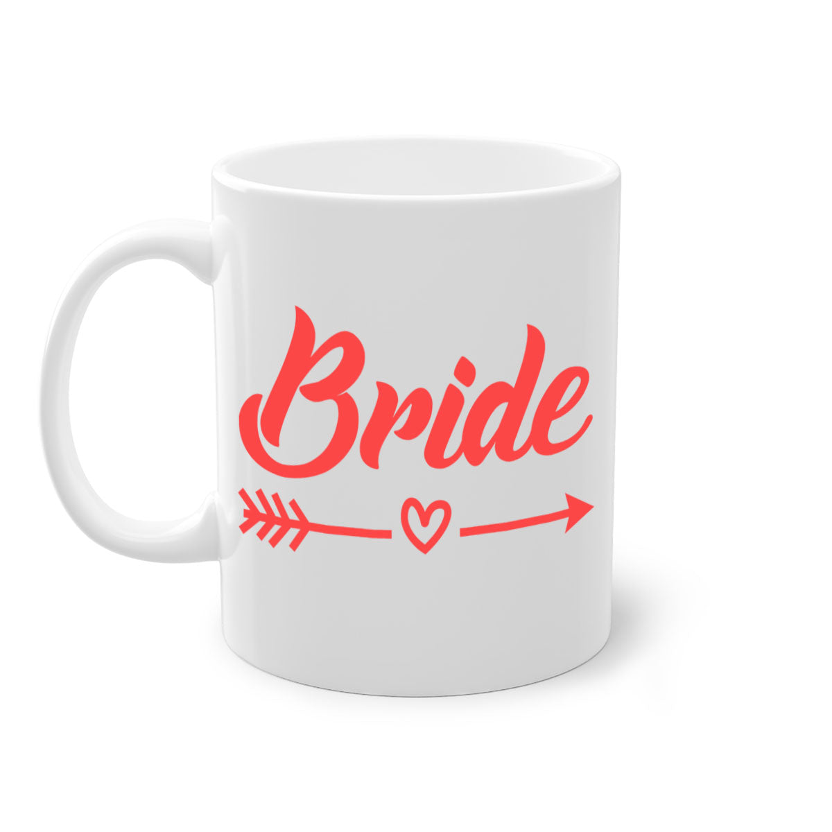 Bride Squad 147# Mug featuring a glossy finish, colored handle, and interior, available in multiple colors and sizes.