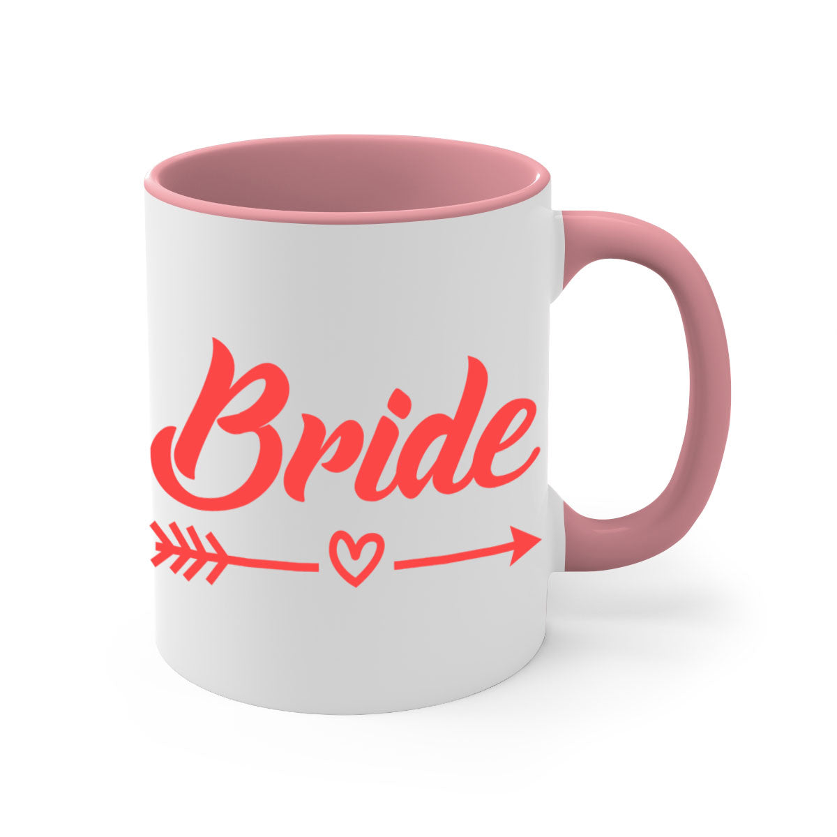 Bride Squad 147# Mug featuring a glossy finish, colored handle, and interior, available in multiple colors and sizes.