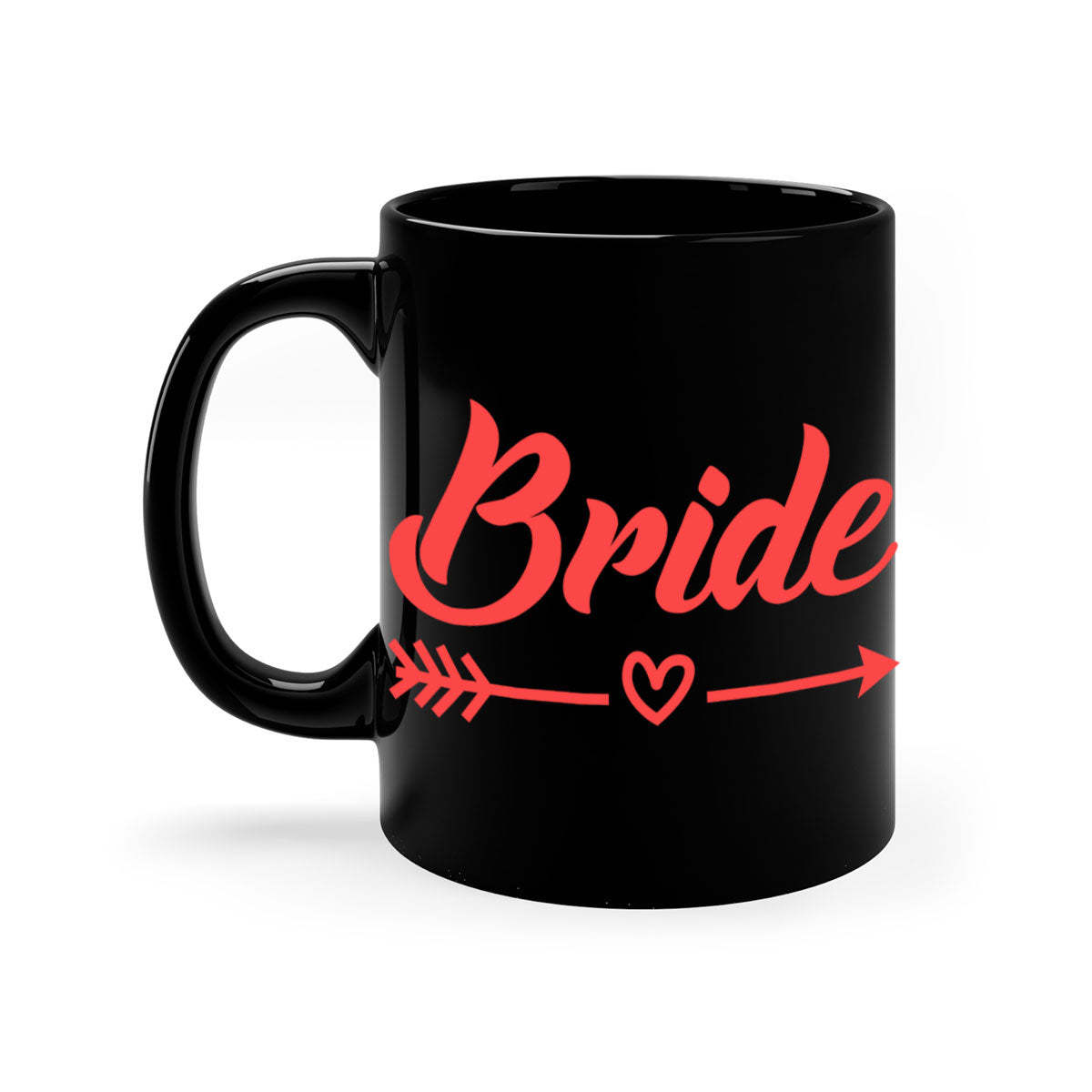 Bride Squad 147# Mug featuring a glossy finish, colored handle, and interior, available in multiple colors and sizes.