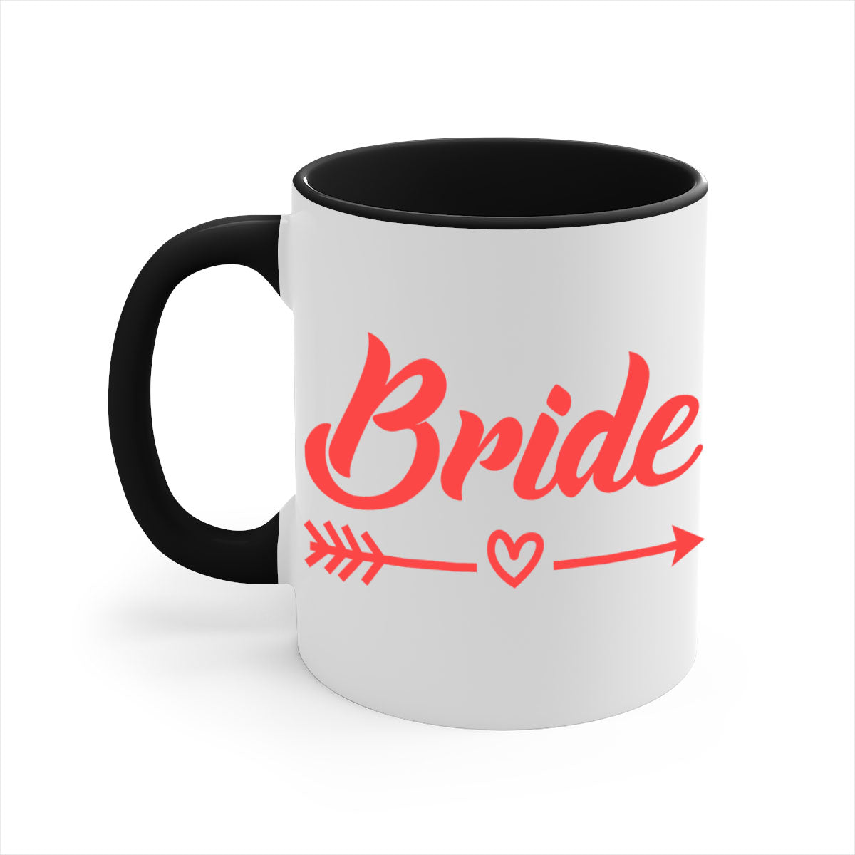 Bride Squad 147# Mug featuring a glossy finish, colored handle, and interior, available in multiple colors and sizes.