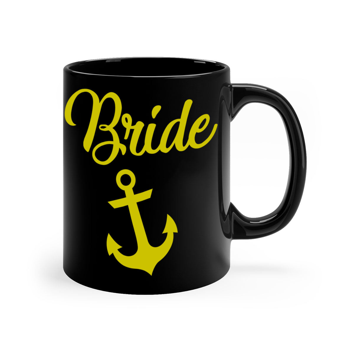 Bride Squad 152# Mug featuring a glossy finish with a colored handle and interior, available in multiple colors and sizes.