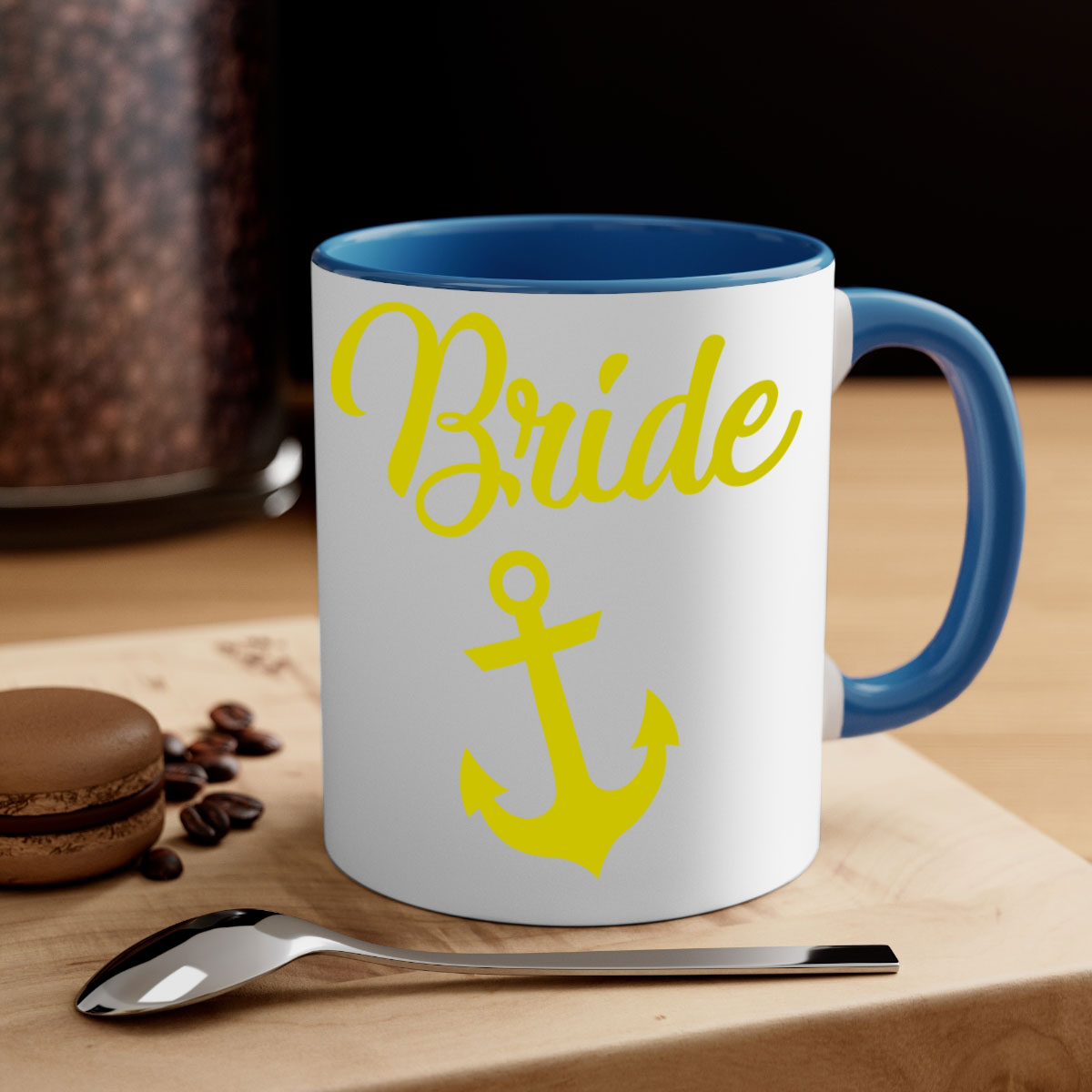 Bride Squad 152# Mug featuring a glossy finish with a colored handle and interior, available in multiple colors and sizes.