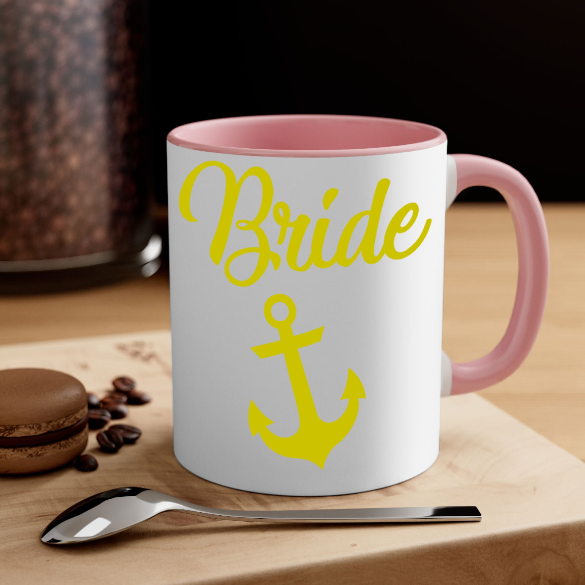 Bride Squad 152# Mug featuring a glossy finish with a colored handle and interior, available in multiple colors and sizes.