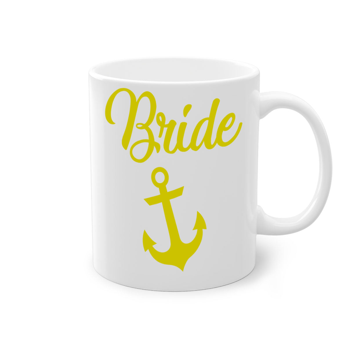 Bride Squad 152# Mug featuring a glossy finish with a colored handle and interior, available in multiple colors and sizes.