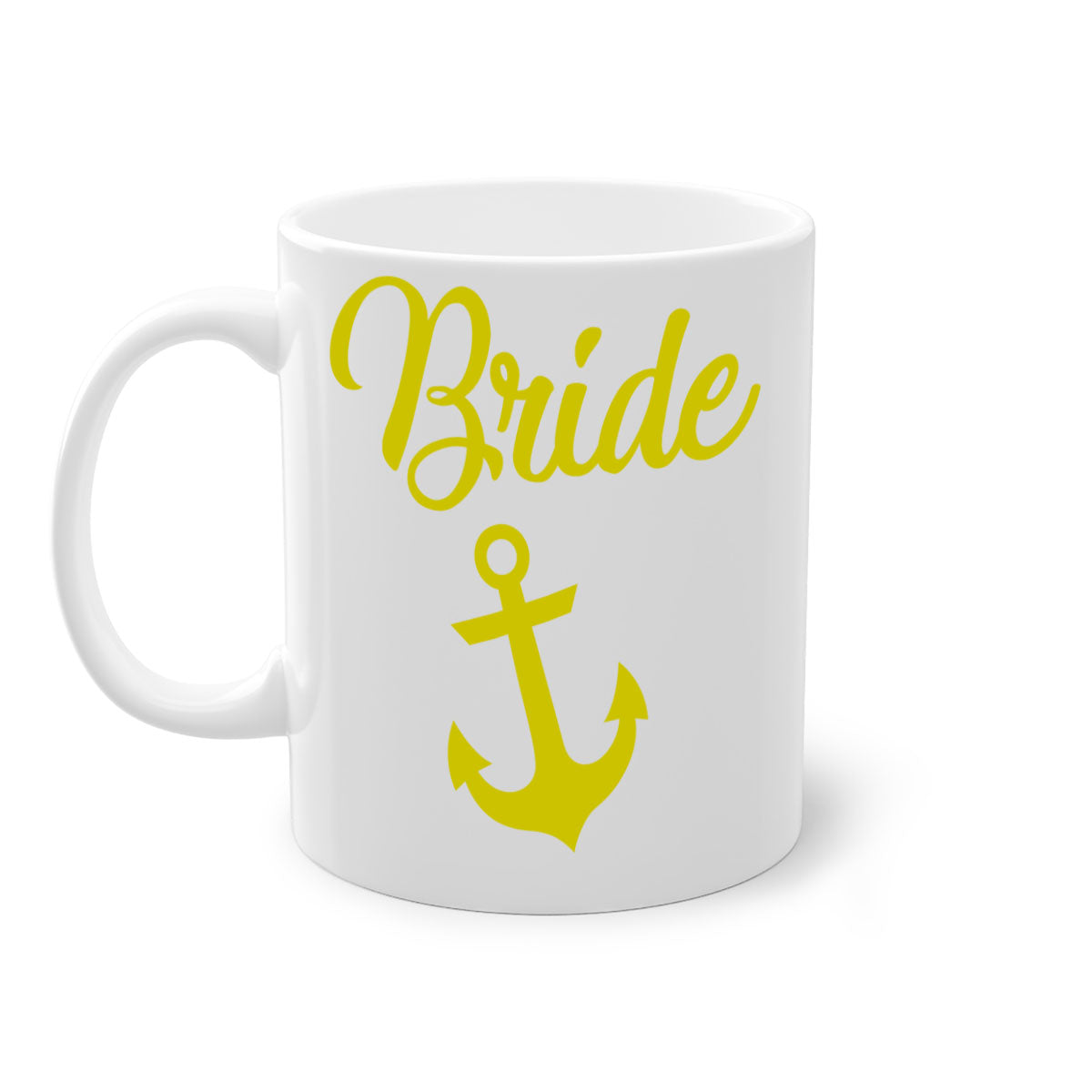 Bride Squad 152# Mug featuring a glossy finish with a colored handle and interior, available in multiple colors and sizes.