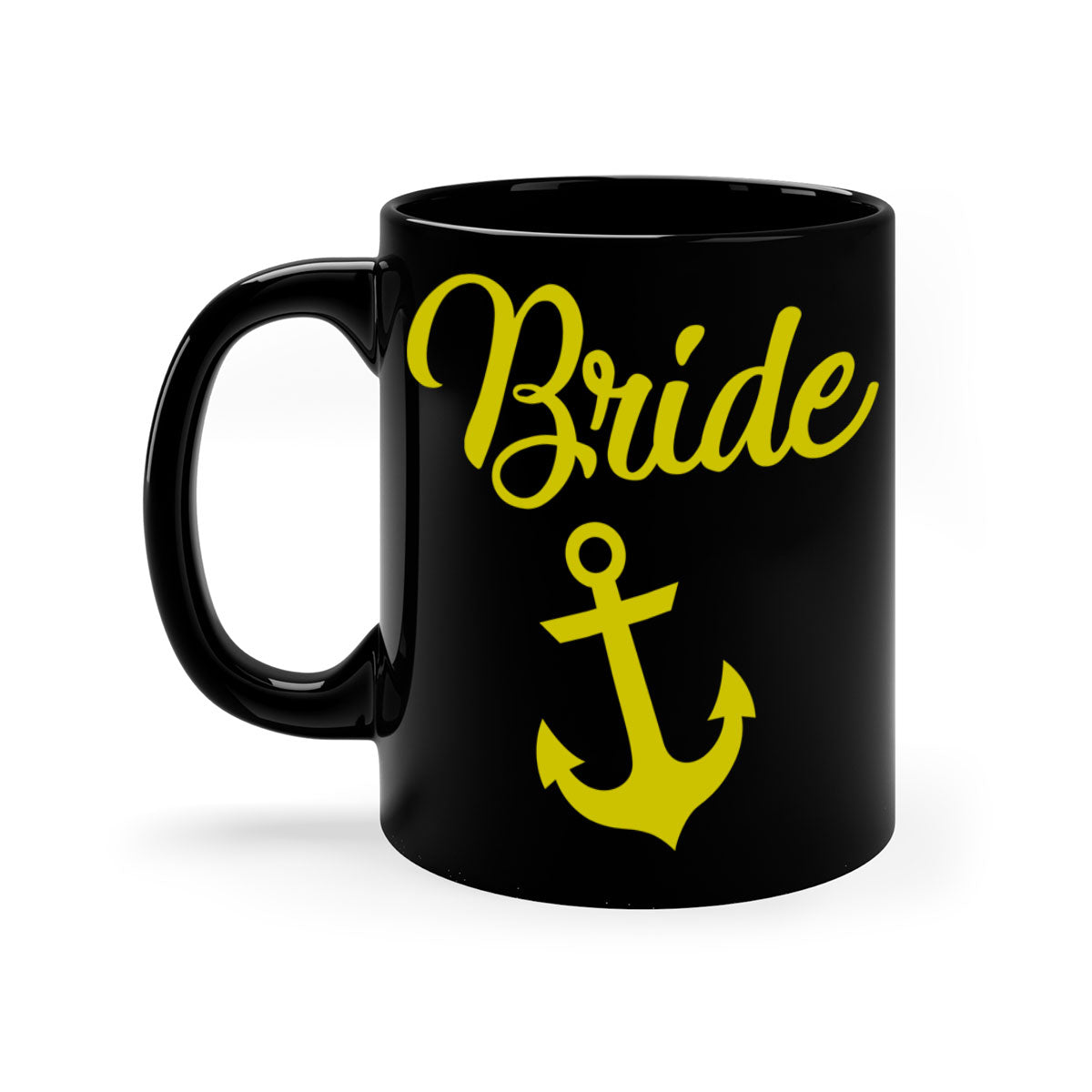 Bride Squad 152# Mug featuring a glossy finish with a colored handle and interior, available in multiple colors and sizes.