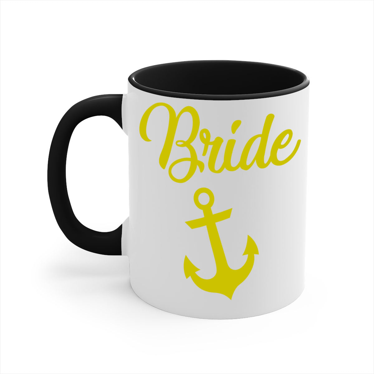 Bride Squad 152# Mug featuring a glossy finish with a colored handle and interior, available in multiple colors and sizes.