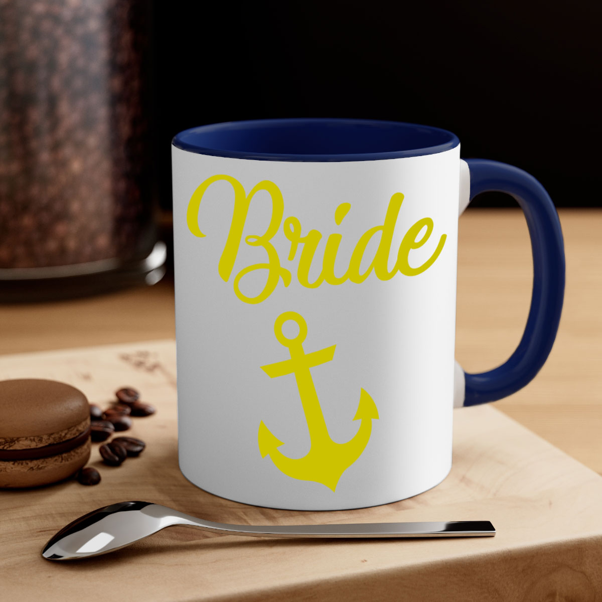 Bride Squad 152# Mug featuring a glossy finish with a colored handle and interior, available in multiple colors and sizes.