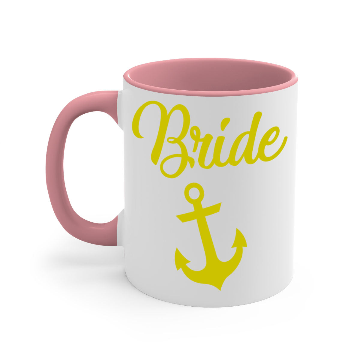 Bride Squad 152# Mug featuring a glossy finish with a colored handle and interior, available in multiple colors and sizes.