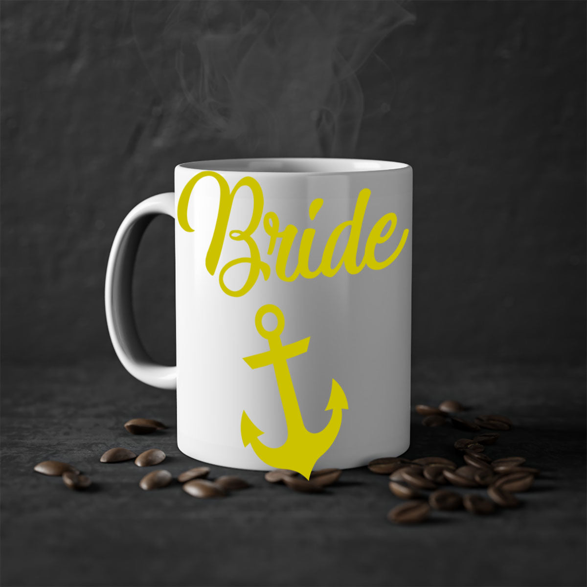 Bride Squad 152# Mug featuring a glossy finish with a colored handle and interior, available in multiple colors and sizes.