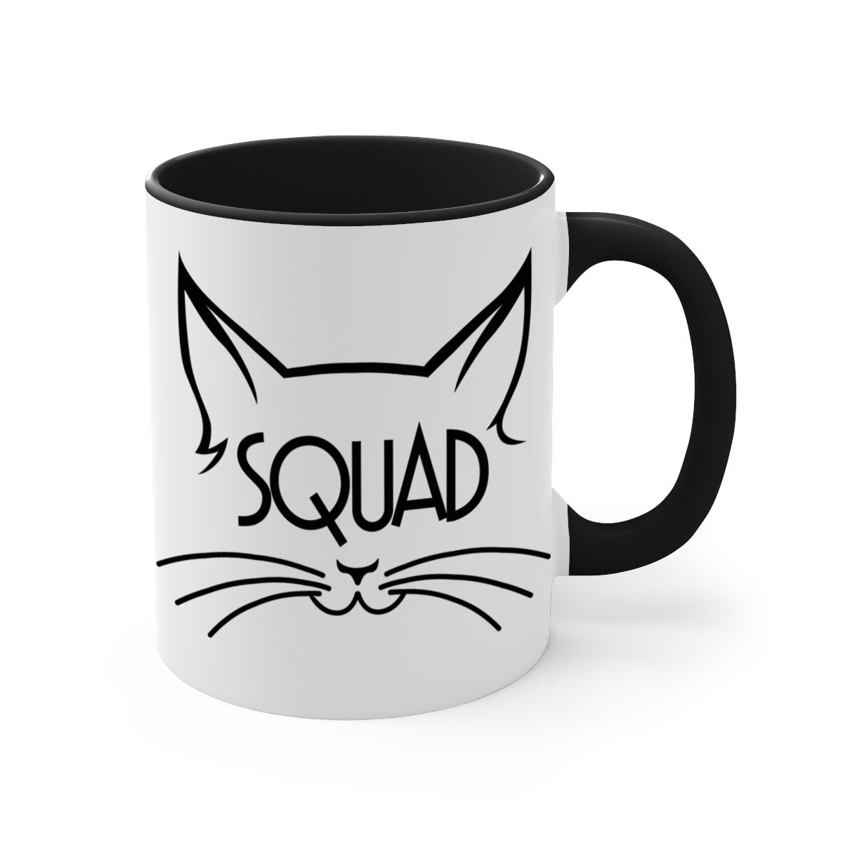 Bride Squad 17# Mug featuring a glossy finish, colored handle, and interior, available in multiple colors.