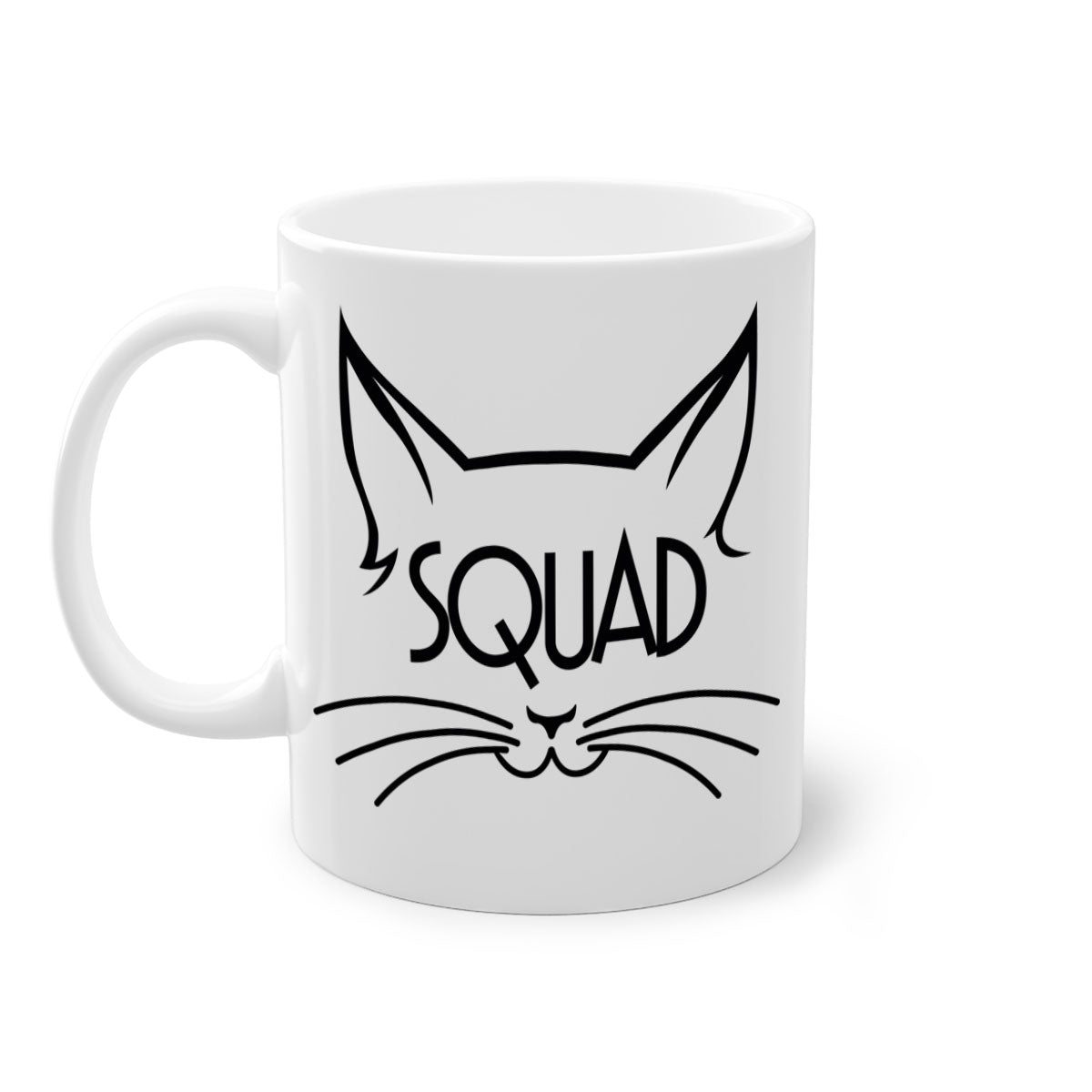 Bride Squad 17# Mug featuring a glossy finish, colored handle, and interior, available in multiple colors.