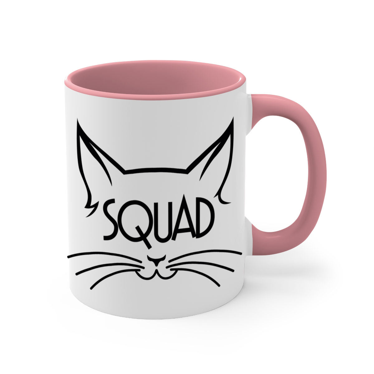 Bride Squad 17# Mug featuring a glossy finish, colored handle, and interior, available in multiple colors.